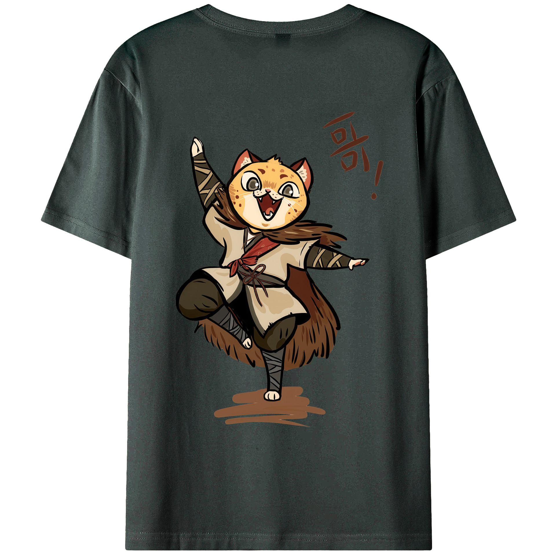 （画像用） Ne Zha 2 ナタ 魔童の大暴れ 綿100％ メンズ半袖Tシャツ（バックプリント） 通気性